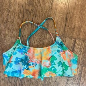 Athleta Girl Floral Print Bikini Swimsuit Size 14 NWOT
